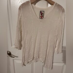 JOHNNY WAS EYELET TOP TUNIC NWOT